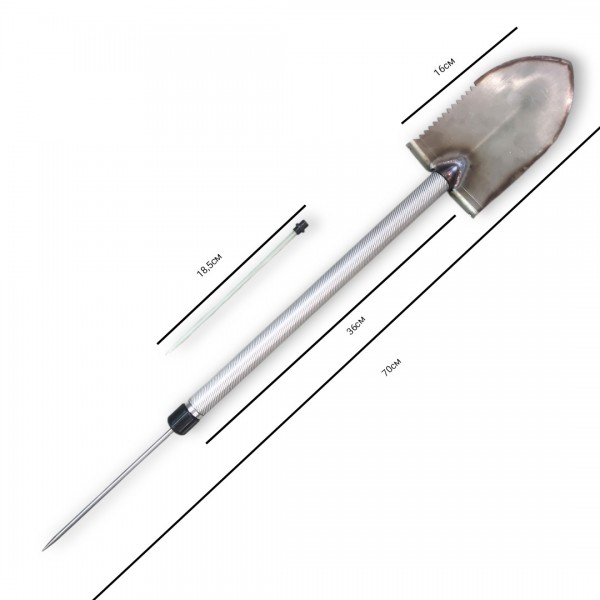 Саперная лопата "М16 НАТО большая" алюминиевая ручка 35 см, с металлическим и диэлектрическими жалом в комплекте - 3575448 Саперная лопата "М16 НАТО большая" алюминиевая ручка 35 см, с металлическим и диэлектрическими жалом в комплекте - 3575448