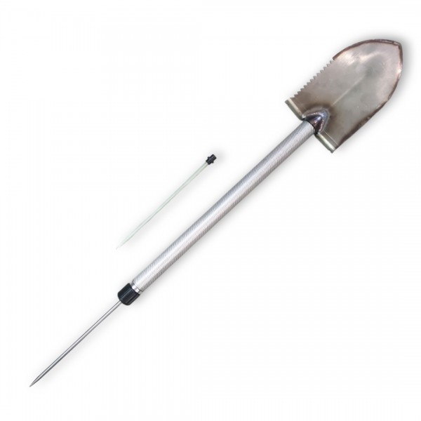 Саперная лопата "М16 НАТО большая" алюминиевая ручка 35 см, с металлическим и диэлектрическими жалом в комплекте - 3575448