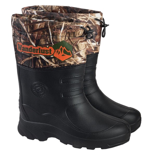 Чоботи гумові чоловічі низькі зимові чорні - 3575357