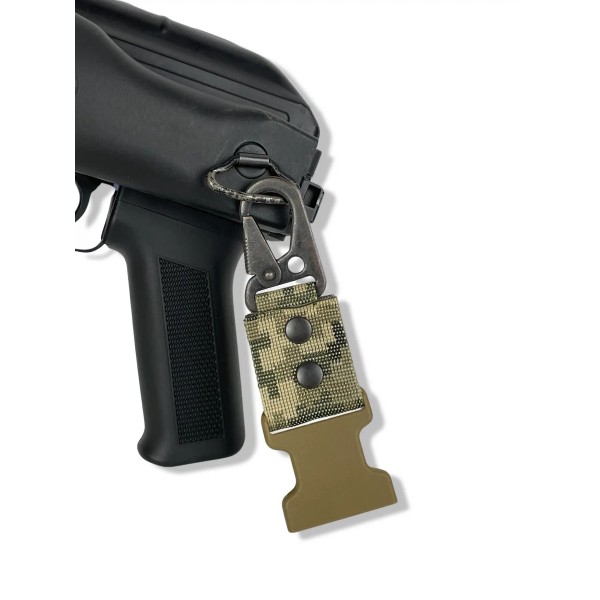 Ремень оружейный двухточечный с усиленным карабином uaBRONIK Пиксель - 3575331