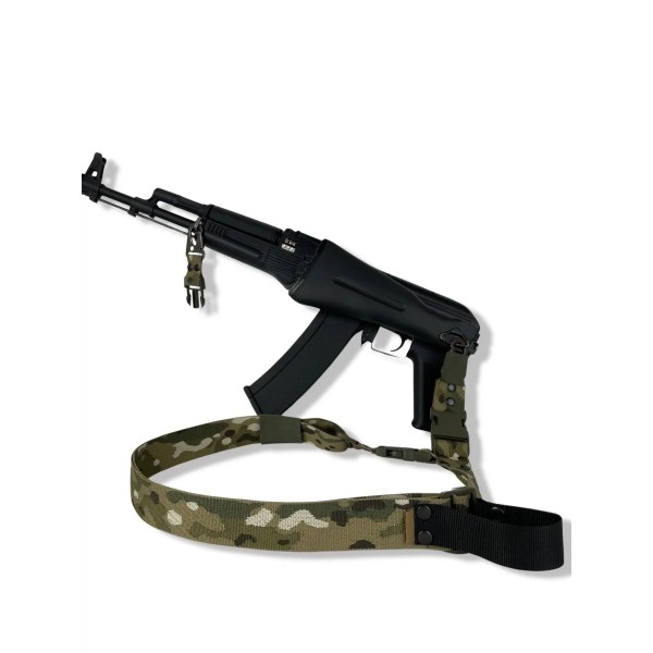Ремень оружейный двухточечный с усиленным карабином uaBRONIK Мультикам - 3575330