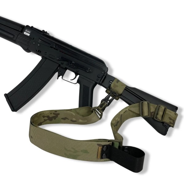 Ремень оружейный одно/двухточечный с дополнительным креплением и усиленным карабином uaBRONIK Мультикам - 3575327