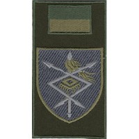 Шеврон-заглушка на липучці Командування військ зв'язку та кібербезпеки ЗСУ (польовий прапорець)