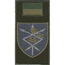 Шеврон-заглушка на липучці Командування військ зв'язку та кібербезпеки ЗСУ (польовий прапорець)