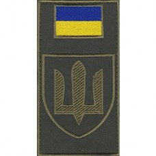 Шеврон-заглушка на липучці Сухопутні війська ЗСУ (тризуб зелена нитка)