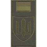 Шеврон-заглушка на липучке Сухопутные войска (зеленая нить,полевой флажок)