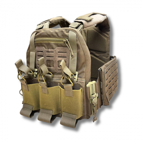 Плитоноска uaBRONIK (Plate Carrier) закритого типу Койот 4 клас захисту - 3575342