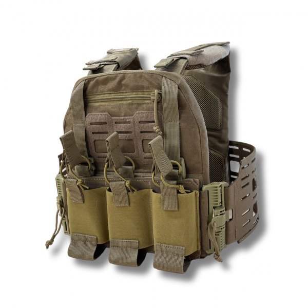 Плитоноска uaBRONIK (Plate Carrier Light) відкритого типу Койот 4 клас захисту - 3575338