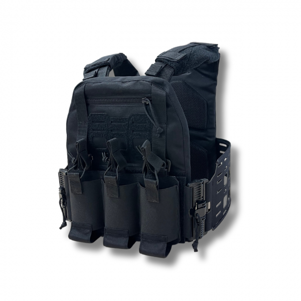 Плитоноска uaBRONIK (Plate Carrier Light) откритого типа Черная 4 класс защиты - 3575339