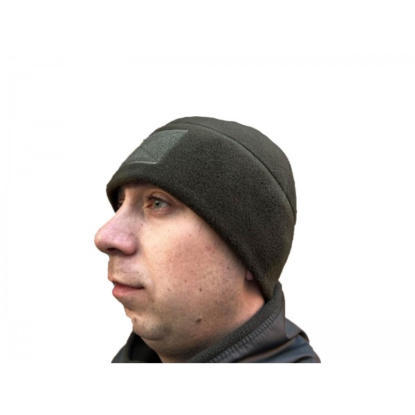 Флісова шапка олива 1 шар з липучкою Pancer - 3575231 Флісова шапка олива 1 шар з липучкою Pancer - 3575231
