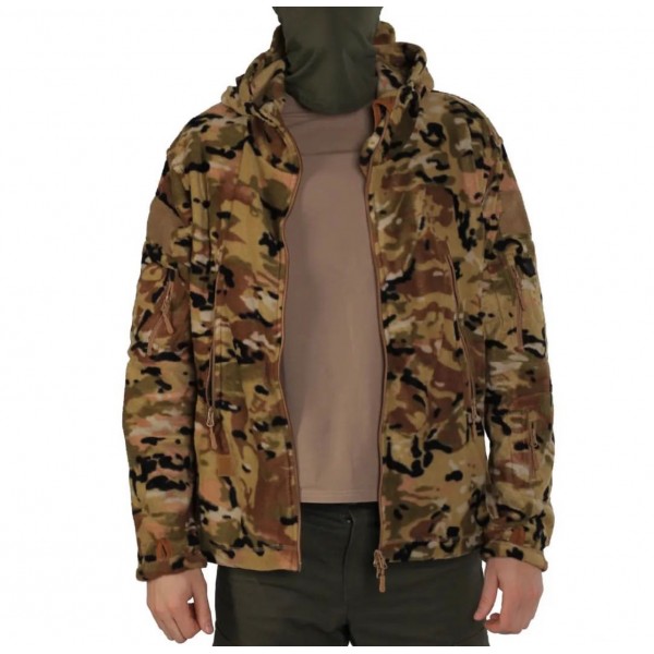 Кофта тактическая флисовая с капюшоном Мультикам - 3575005 Кофта тактическая флисовая с капюшоном Мультикам - 3575005