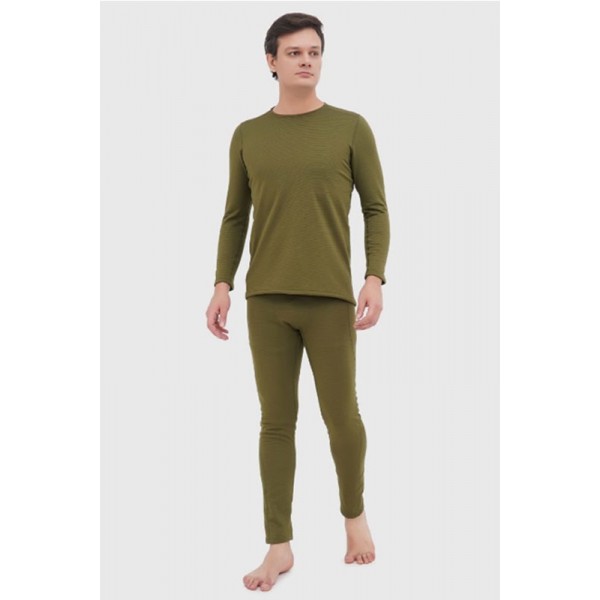 Термобелье мужское принт клетка ВСУ зима Олива Inter - 3574929