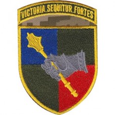 Шеврон Командування сухопутних військ "VICTORIA SEQUITUR FORTES" (кольоровий)