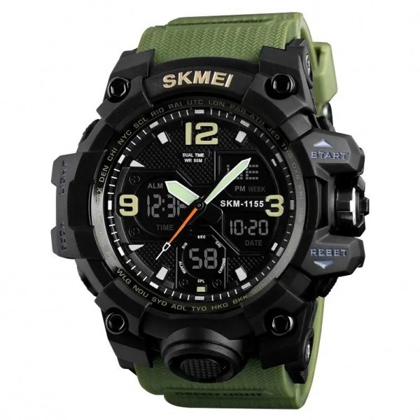 Годинник Skmei 1155B олива - 3574585