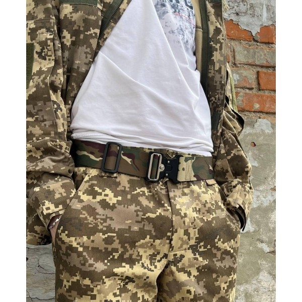 Ремінь тактичний брючний, пряжка Cobra Камуфляж Мультикам - 3574581 Ремінь тактичний брючний, пряжка Cobra Камуфляж Мультикам - 3574581