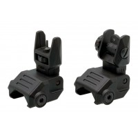 Набор: целик и мушка DLG Tactical (DLG-166) складные на планку Pitcatinny (черный)