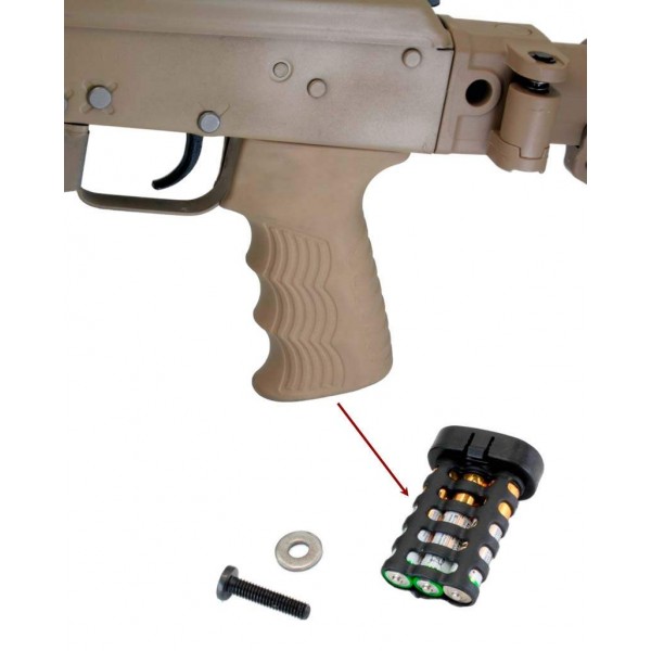 Пістолетна рукоятка DLG Tactical (DLG-098) для АК-47/74 (полімер) гумова, койот - 3574451 Пістолетна рукоятка DLG Tactical (DLG-098) для АК-47/74 (полімер) гумова, койот - 3574451