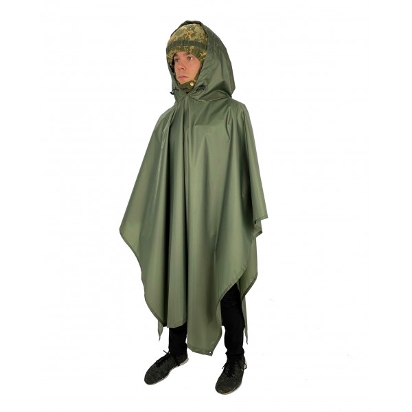 Тактичний пончо ЗСУ (плащ-намет) ТТХ олива - 3574370