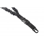 Ремень 1 точечный "Frag" с карабином Черный
