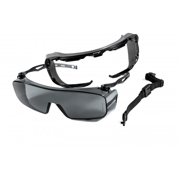 Окуляри захисні з ущільнювачем Pyramex Cappture-Plus (gray) Super Anti-Fog H2MAX, сірі - 3586647