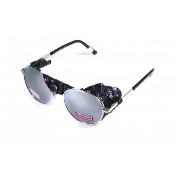 Окуляри захисні Global Vision Aviator-5 (silver mirror) дзеркальні чорні, зі з'ємним ущільнювачем із синтетичної "шкіри" - 3574237 Окуляри захисні Global Vision Aviator-5 (silver mirror) дзеркальні чорні, зі з'ємним ущільнювачем із синтетичної "шкіри" - 3574237