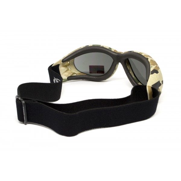 Окуляри захисні з ущільнювачем Global Vision Eliminator Camo Pixel (gray), сірі в камуфльованій оправі - 3586670