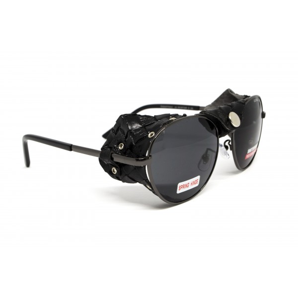 Окуляри захисні Global Vision Aviator-5 GunMetal (gray), сірі в темній оправі зі з'ємним ущільнювачем із синтетичної "шкіри" - 3574238 Окуляри захисні Global Vision Aviator-5 GunMetal (gray), сірі в темній оправі зі з'ємним ущільнювачем із синтетичної "шкіри" - 3574238