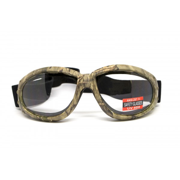 Очки защитные с уплотнителем Global Vision Eliminator Camo Forest (clear), прозрачные в камуфлированной оправе - 3586669 Очки защитные с уплотнителем Global Vision Eliminator Camo Forest (clear), прозрачные в камуфлированной оправе - 3586669