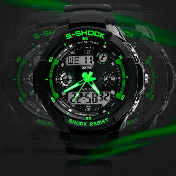 Часы тактические Skmei S-Shock Green 0931 - 3574198 Часы тактические Skmei S-Shock Green 0931 - 3574198