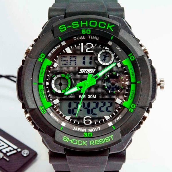 Часы тактические Skmei S-Shock Green 0931 - 3574198 Часы тактические Skmei S-Shock Green 0931 - 3574198