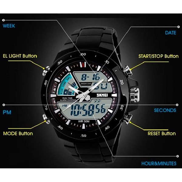 Часы тактические Skmei Shark Black 1016 - 3574192 Часы тактические Skmei Shark Black 1016 - 3574192