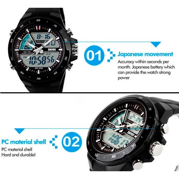 Часы тактические Skmei Shark Black 1016 - 3574192 Часы тактические Skmei Shark Black 1016 - 3574192