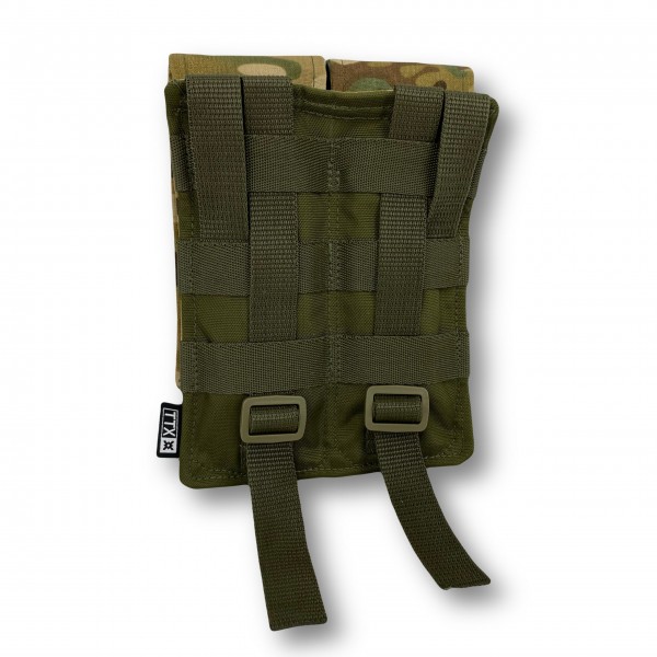 Подсумок закрытый двойной для 2 магазинов АК ТТХ MS Cordura 500D мультикам - 3574164