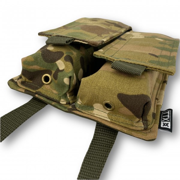 Подсумок закрытый двойной для 2 магазинов АК ТТХ MS Cordura 500D мультикам - 3574164