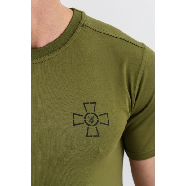 Футболка мужская х/б олива с принтом ВСУ Inter - 3574162 Футболка мужская х/б олива с принтом ВСУ Inter - 3574162