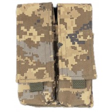 Подсумок закрытый двойной для 2 магазинов АК ТТХ Cordura 500D пиксель