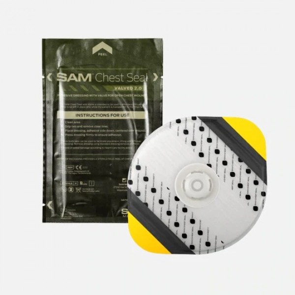 Окклюзионная наклейка SAM Medical Chest seal с клапаном - 3574147