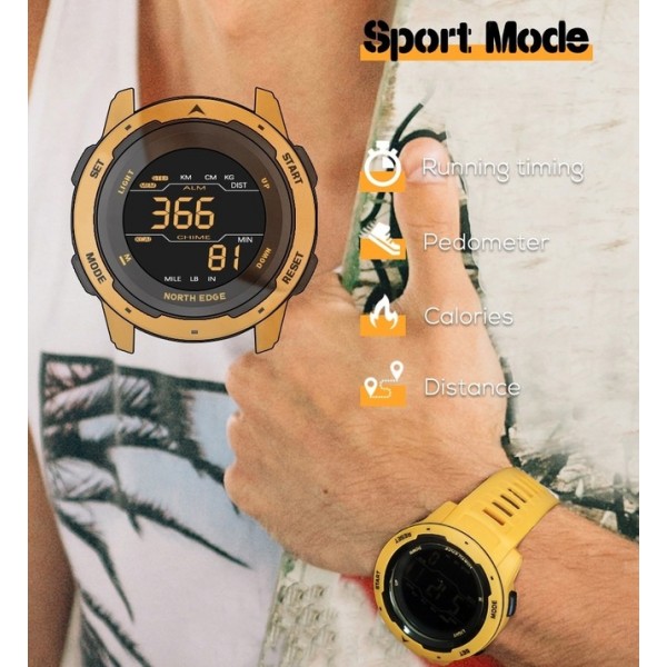 Часы тактические North Edge MARS Pro Yellow 5BAR - 3574133