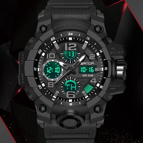 Годинник тактичний чоловічий вологостійкий Besta Power 1448 Black - 3574131 Годинник тактичний чоловічий вологостійкий Besta Power 1448 Black - 3574131