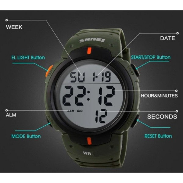 Часы тактические Skmei Neon 10 Bar - 3574118 Часы тактические Skmei Neon 10 Bar - 3574118