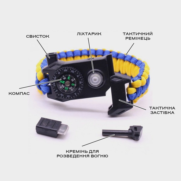 Браслет выживания Besta NanoBand Ukraine с компасом 6 в 1 - 3574089