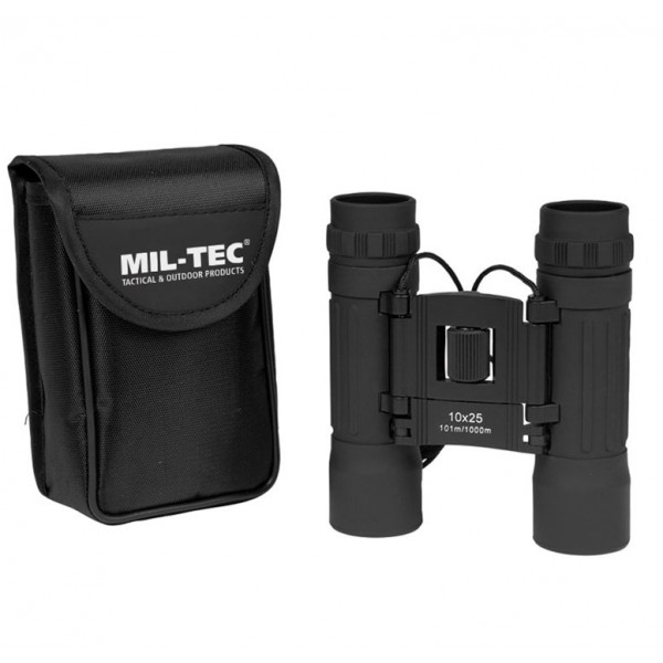 Бінокль тактичний чорний 10х25 Mil Tec Німеччина - 1677