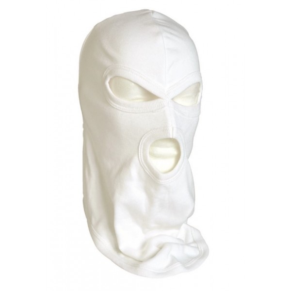 Балаклава бавовна з трьома отворами біла Mil Tec Німеччина - 3574029
