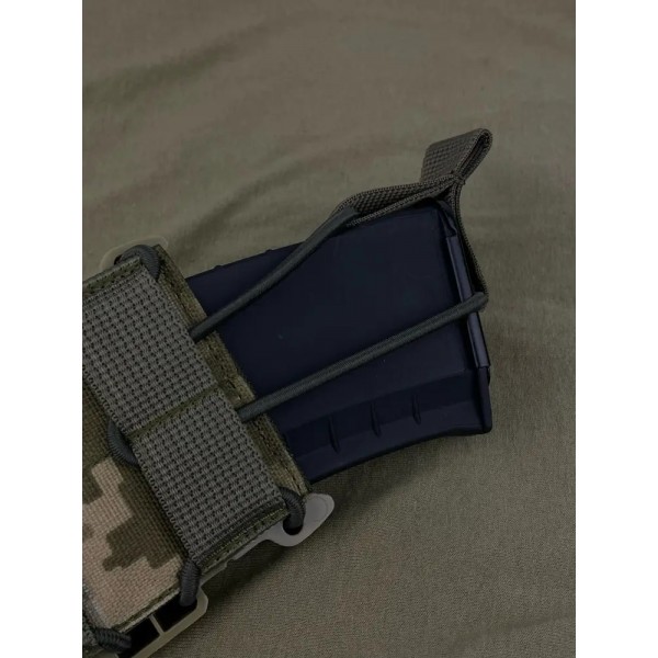 Подсумок под магазин АК с пластиковым бортом uaBRONIK Пиксель - 3573997