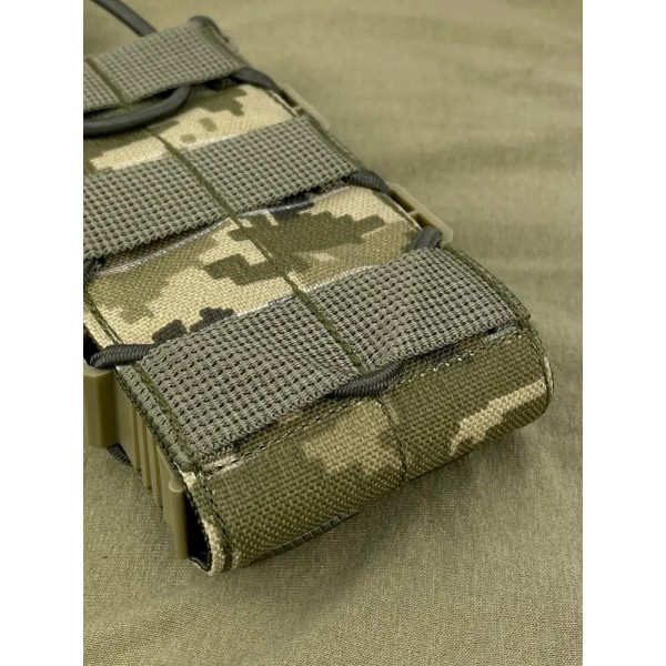 Подсумок под магазин АК с пластиковым бортом uaBRONIK Пиксель - 3573997