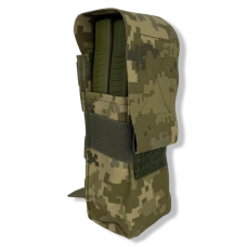 Подсумок двойной Магазин АК Закрытый uaBRONIK Пиксель