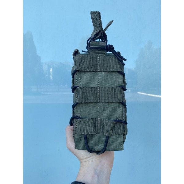 Подвійний штурмовий підсумок для магазинів АК на системі Molle МК Олива - 3573925
