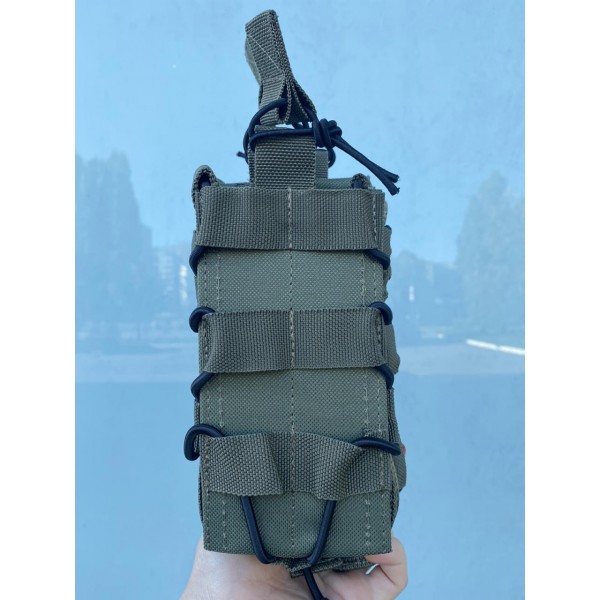 Подвійний штурмовий підсумок для магазинів АК на системі Molle МК Олива - 3573925