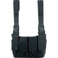 Жилет розвантажувальний нагрудний 6 підсумків чорний Mil Tec Німеччина