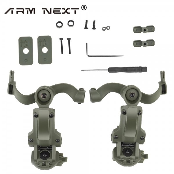 Кріплення для навушників (Чебурашка) на шолом олива - 3573841 Кріплення для навушників (Чебурашка) на шолом олива - 3573841